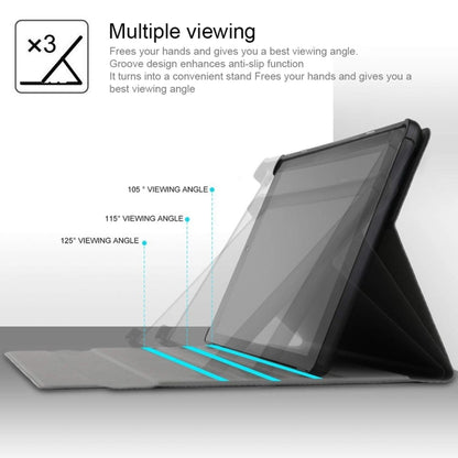 AM10 2 in 1 คีย์บอร์ดบลูทูธแบบถอดได้ + เคสแท็บเล็ตหนังป้องกันพร้อมตัวยึดสำหรับ Lenovo M10 FHD Plus 10.3 นิ้ว, AM10