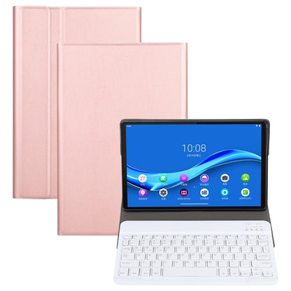 AM10 2 in 1 คีย์บอร์ดบลูทูธแบบถอดได้ + เคสแท็บเล็ตหนังป้องกันพร้อมตัวยึดสำหรับ Lenovo M10 FHD Plus 10.3 นิ้ว, AM10