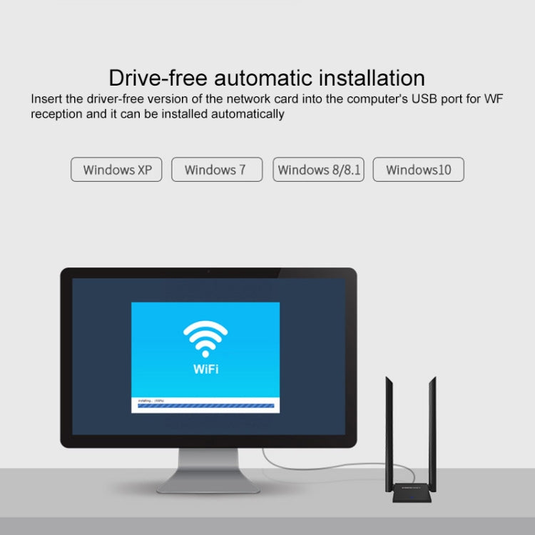 COMFAST CF-WU782ACV2 1300Mbps Dual-band Wifi USB Network Adapter พร้อม 2 เสาอากาศ, CF-WU782ACV2