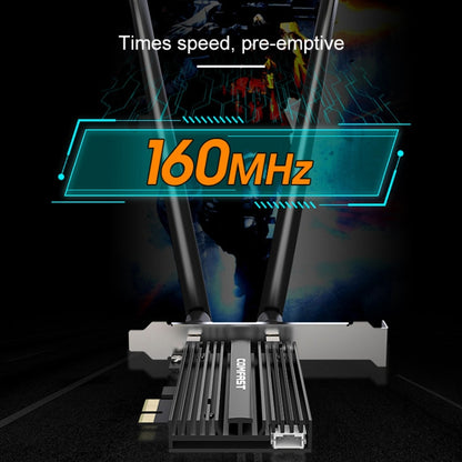 COMFAST CF-AX200 PRO 3000Mbps อะแดปเตอร์การ์ดเครือข่าย Bluetooth PCI-E Wifi พร้อมเสาอากาศ 2 เสา, CF-AX200 PRO