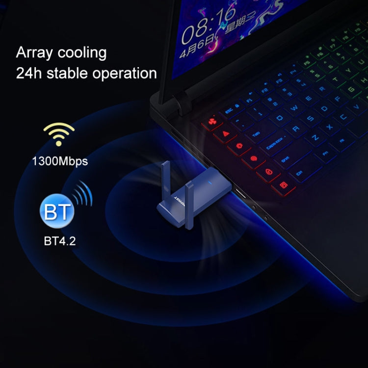 COMFAST CF-927B 1300Mbps Dual-band Bluetooth Wifi อะแดปเตอร์เครือข่าย USB, CF-927B