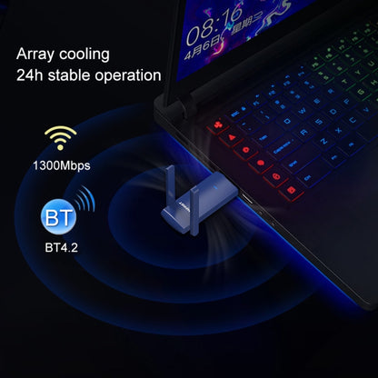 COMFAST CF-927B 1300Mbps Dual-band Bluetooth Wifi อะแดปเตอร์เครือข่าย USB, CF-927B