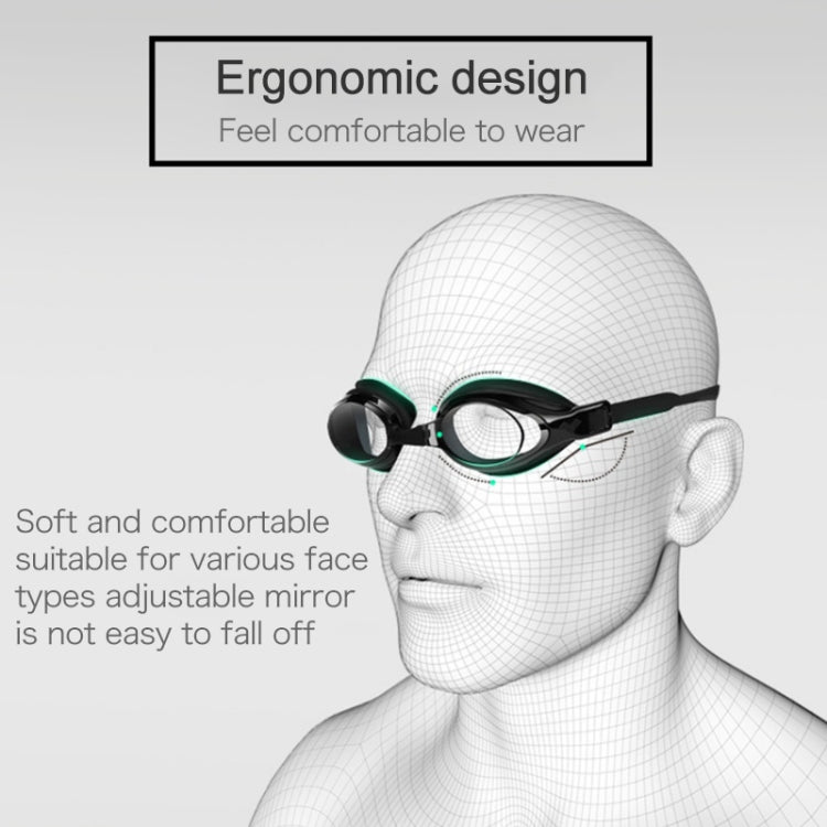 แว่นตาว่ายน้ำกันน้ำความละเอียดสูงพร้อมหมวกว่ายน้ำ, Swimming Goggles with Cap (Black), Swimming Goggles with Cap (Pink), Swimming Goggles with Cap (Blue)