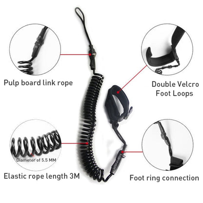 เชือกเซฟตี้วินเซิร์ฟบอร์ดหมุนได้, ความยาว: สูงสุด 3 ม, Rotatable Foot Rope