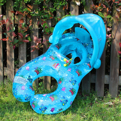 Water Fun Children Sunshade Swimming Circle Yacht, ขนาด 100x70cm, Yellow Pattern, Blue Marine Fish Pattern, Beige Marine Fish Pattern