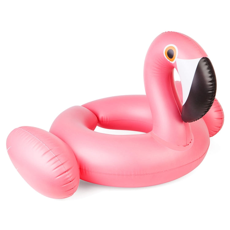 Kids Summer Water Fun Inflatable Flamingo Shaped Pool Ride-on Swimming Ring Floats, เส้นผ่านศูนย์กลางภายนอก: 87 ซม., Outer Diameter: 87cm