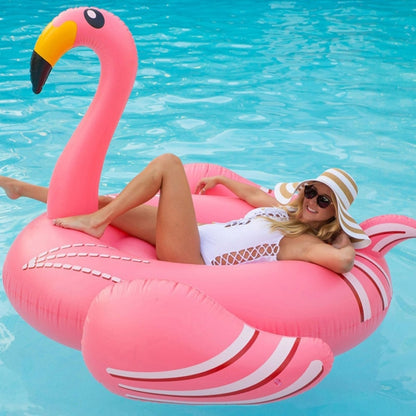 ห่วงยางว่ายน้ำรูปนกฟลามิงโกพองขนาดพอง: 190 x 200 x 130 ซม, Flamingo