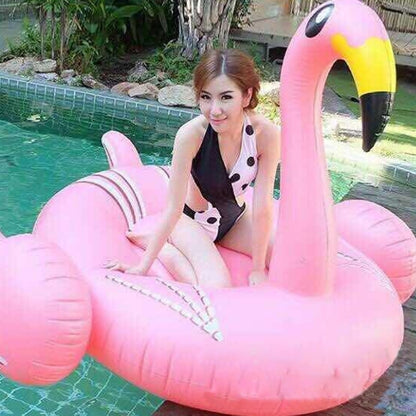 ห่วงยางว่ายน้ำรูปนกฟลามิงโกพองขนาดพอง: 190 x 200 x 130 ซม, Flamingo