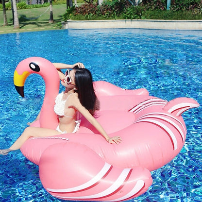 ห่วงยางว่ายน้ำรูปนกฟลามิงโกพองขนาดพอง: 190 x 200 x 130 ซม, Flamingo