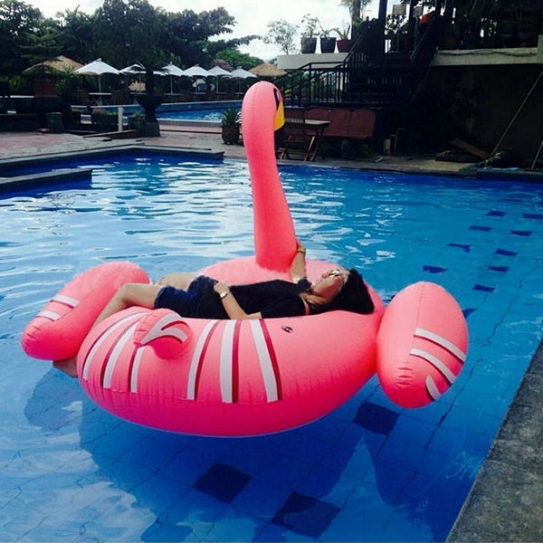 ห่วงยางว่ายน้ำรูปนกฟลามิงโกพองขนาดพอง: 190 x 200 x 130 ซม, Flamingo