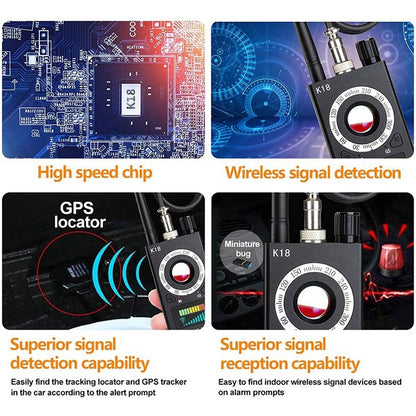 K18 Anti-sneak Sneak Shot เครื่องตรวจจับ GPS ไร้สาย เครื่องตรวจจับสัญญาณไร้สาย, K18