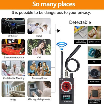 K18 Anti-sneak Sneak Shot เครื่องตรวจจับ GPS ไร้สาย เครื่องตรวจจับสัญญาณไร้สาย, K18