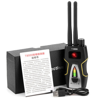 T-8000 เครื่องตรวจจับสัญญาณ RF GSM Audio Finder GPS Scan Detector, T-8000 Silver