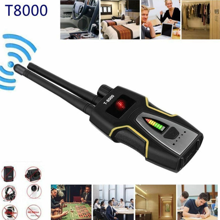 T-8000 เครื่องตรวจจับสัญญาณ RF GSM Audio Finder GPS Scan Detector, T-8000 Silver