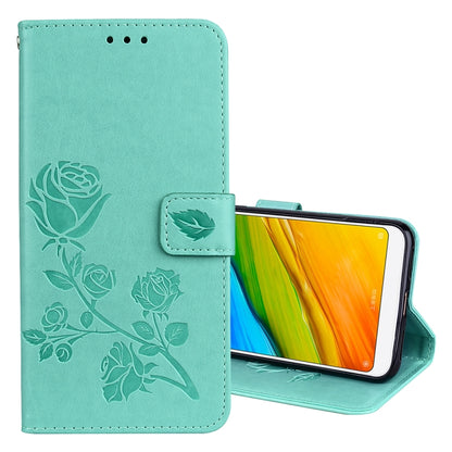 สำหรับ Xiaomi Redmi 5 Plus Rose ซองหนัง PU สิ่งแวดล้อมแบบพลิกแนวนอนพร้อมตัวยึดและช่องเสียบการ์ดและกระเป๋าสตางค์, For Xiaomi Redmi 5 Plus