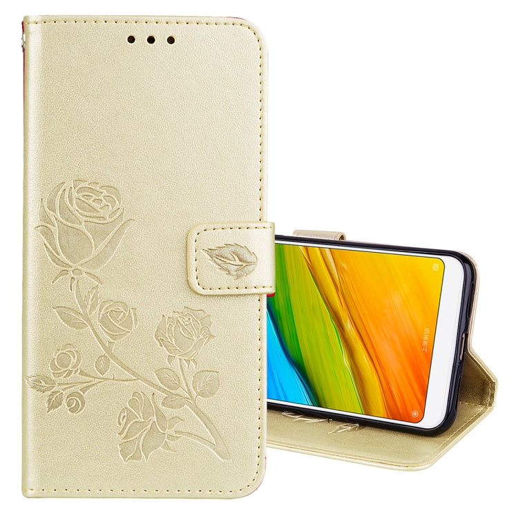 สำหรับ Xiaomi Redmi 5 Plus Rose ซองหนัง PU สิ่งแวดล้อมแบบพลิกแนวนอนพร้อมตัวยึดและช่องเสียบการ์ดและกระเป๋าสตางค์, For Xiaomi Redmi 5 Plus