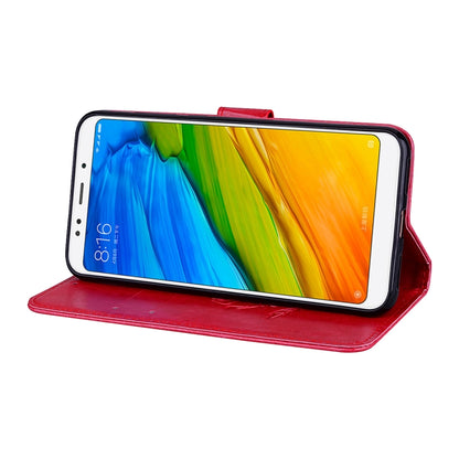 สำหรับ Xiaomi Redmi 5 Plus Rose ซองหนัง PU สิ่งแวดล้อมแบบพลิกแนวนอนพร้อมตัวยึดและช่องเสียบการ์ดและกระเป๋าสตางค์, For Xiaomi Redmi 5 Plus