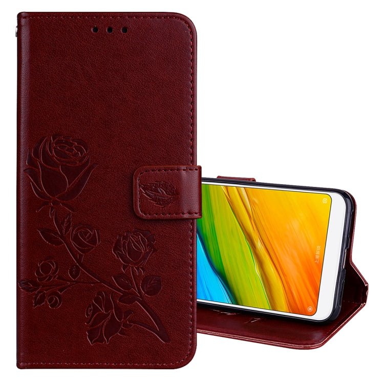 สำหรับ Xiaomi Redmi 5 Plus Rose ซองหนัง PU สิ่งแวดล้อมแบบพลิกแนวนอนพร้อมตัวยึดและช่องเสียบการ์ดและกระเป๋าสตางค์, For Xiaomi Redmi 5 Plus