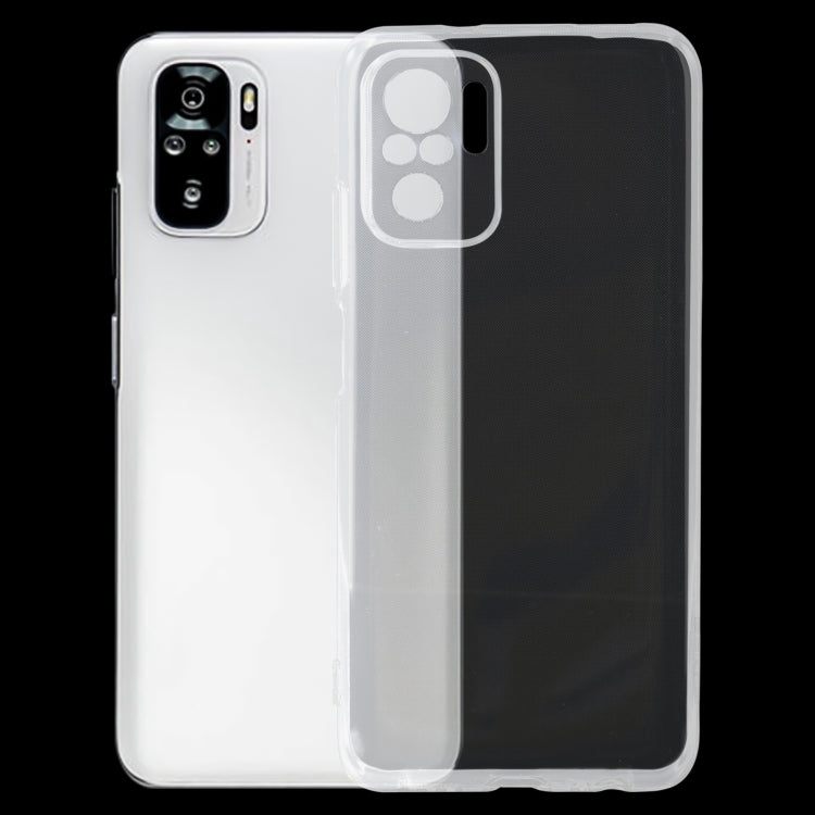 สำหรับ Xiaomi Redmi Note 10 0.75 มม. บางเฉียบโปร่งใส TPU เคสป้องกัน, For Xiaomi Redmi Note 10