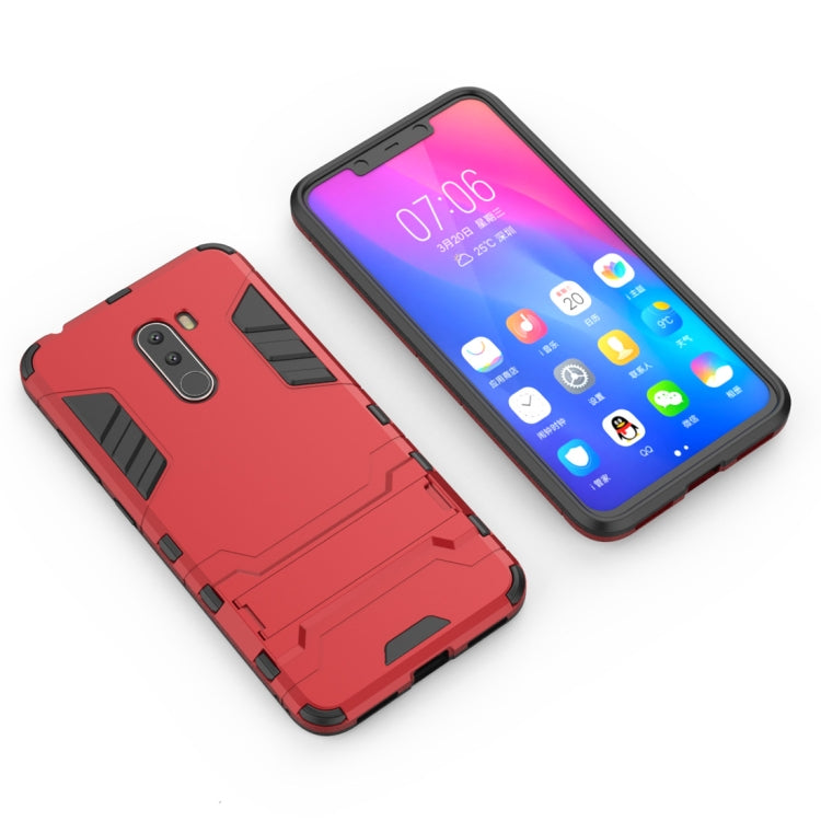 เคสกันกระแทก PC + TPU สำหรับ Xiaomi Pocophone F1 พร้อมตัวยึด, Xiaomi Pocophone F1