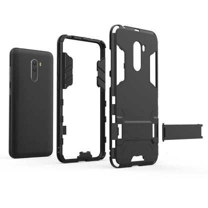 เคสกันกระแทก PC + TPU สำหรับ Xiaomi Pocophone F1 พร้อมตัวยึด, Xiaomi Pocophone F1