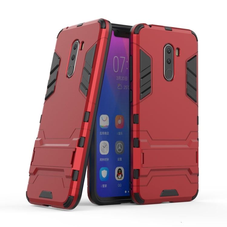 เคสกันกระแทก PC + TPU สำหรับ Xiaomi Pocophone F1 พร้อมตัวยึด, Xiaomi Pocophone F1