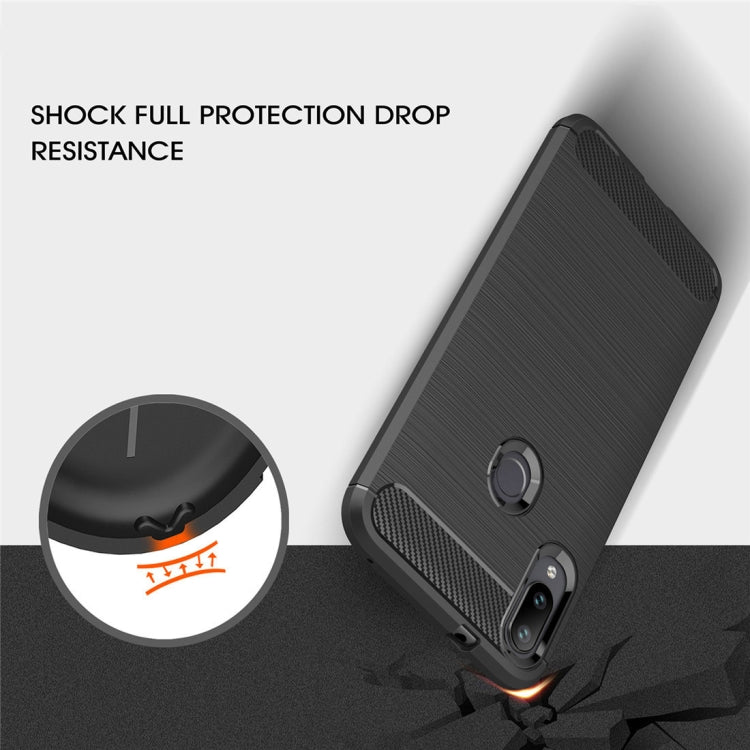 เคส TPU คาร์บอนไฟเบอร์พื้นผิวแปรงสำหรับ Xiaomi Mi Play, For Xiaomi Mi Play
