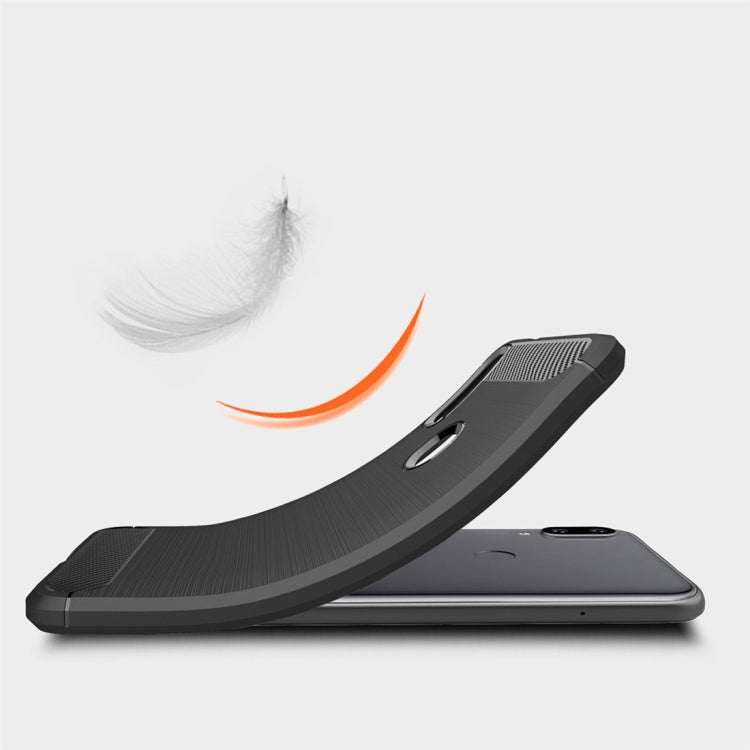 เคส TPU คาร์บอนไฟเบอร์พื้นผิวแปรงสำหรับ Xiaomi Mi Play, For Xiaomi Mi Play