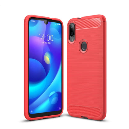 เคส TPU คาร์บอนไฟเบอร์พื้นผิวแปรงสำหรับ Xiaomi Mi Play, For Xiaomi Mi Play
