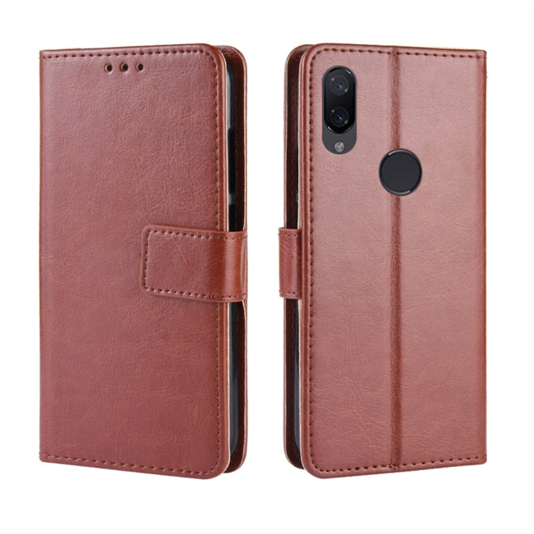 ซองหนังพลิกแนวนอนพื้นผิว Crazy Horse สำหรับ Xiaomi Redmi Note 7 พร้อมตัวยึดและช่องเสียบการ์ดและกระเป๋าสตางค์และเชือกเส้นเล็ก, For Redmi Note 7, Xiaomi Redmi Note 7, For Xiaomi Redmi Note 7 (Lanyard)