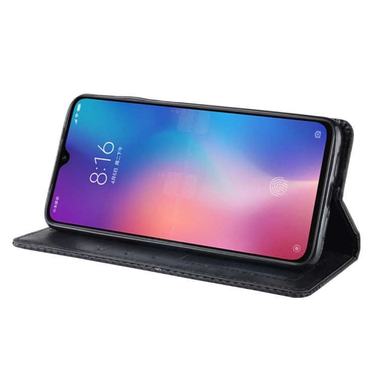 Magnetic Buckle Retro Texture ซองหนังพลิกแนวนอนสำหรับ Xiaomi Mi 9 พร้อมตัวยึดและช่องเสียบการ์ดและกระเป๋าสตางค์, For Xiaomi Mi 9