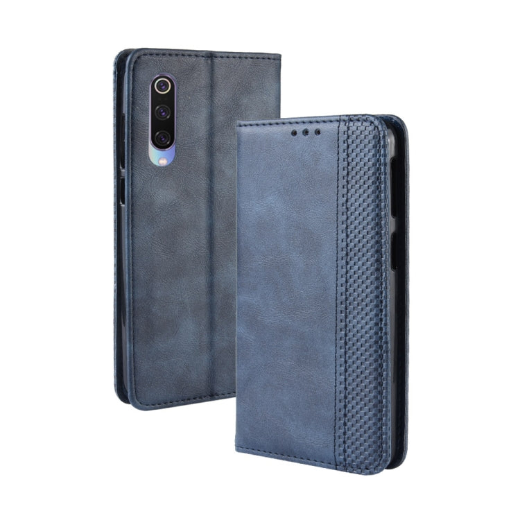 Magnetic Buckle Retro Texture ซองหนังพลิกแนวนอนสำหรับ Xiaomi Mi 9 พร้อมตัวยึดและช่องเสียบการ์ดและกระเป๋าสตางค์, For Xiaomi Mi 9