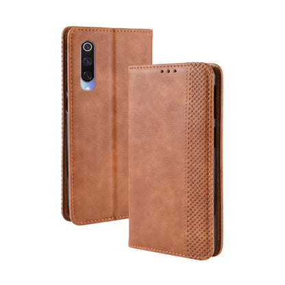 Magnetic Buckle Retro Texture ซองหนังพลิกแนวนอนสำหรับ Xiaomi Mi 9 พร้อมตัวยึดและช่องเสียบการ์ดและกระเป๋าสตางค์, For Xiaomi Mi 9