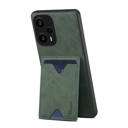 Denior PU ฝาหลังช่องเสียบการ์ดเคสโทรศัพท์สำหรับ Xiaomi Redmi Note 12 Turbo / Poco F5, For Xiaomi Redmi Note 12 Turbo / Poco F5