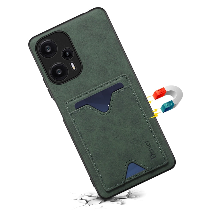 Denior PU ฝาหลังช่องเสียบการ์ดเคสโทรศัพท์สำหรับ Xiaomi Redmi Note 12 Turbo / Poco F5, For Xiaomi Redmi Note 12 Turbo / Poco F5