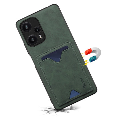 Denior PU ฝาหลังช่องเสียบการ์ดเคสโทรศัพท์สำหรับ Xiaomi Redmi Note 12 Turbo / Poco F5, For Xiaomi Redmi Note 12 Turbo / Poco F5