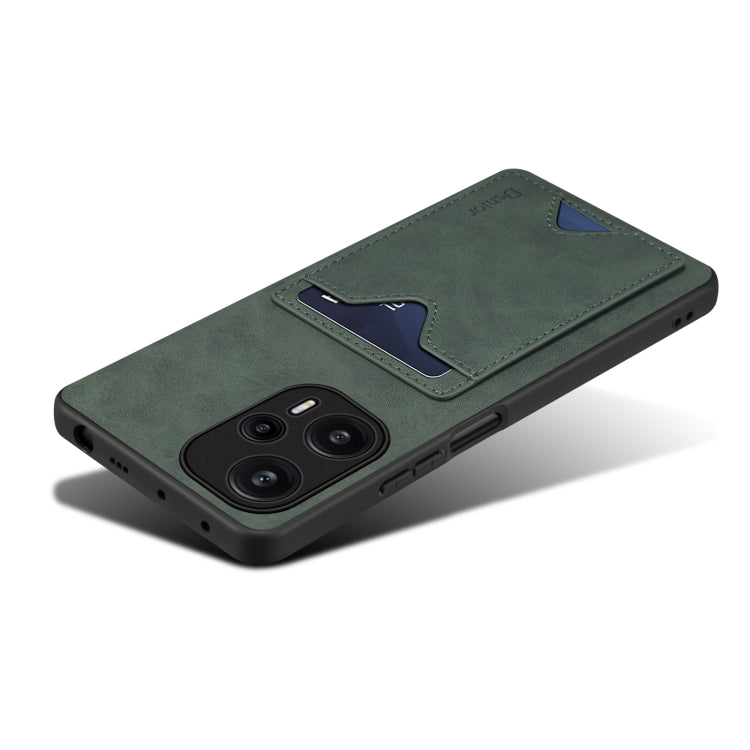 Denior PU ฝาหลังช่องเสียบการ์ดเคสโทรศัพท์สำหรับ Xiaomi Redmi Note 12 Turbo / Poco F5, For Xiaomi Redmi Note 12 Turbo / Poco F5
