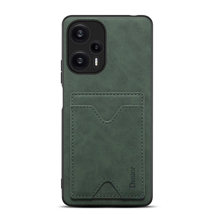 Denior PU ฝาหลังช่องเสียบการ์ดเคสโทรศัพท์สำหรับ Xiaomi Redmi Note 12 Turbo / Poco F5, For Xiaomi Redmi Note 12 Turbo / Poco F5