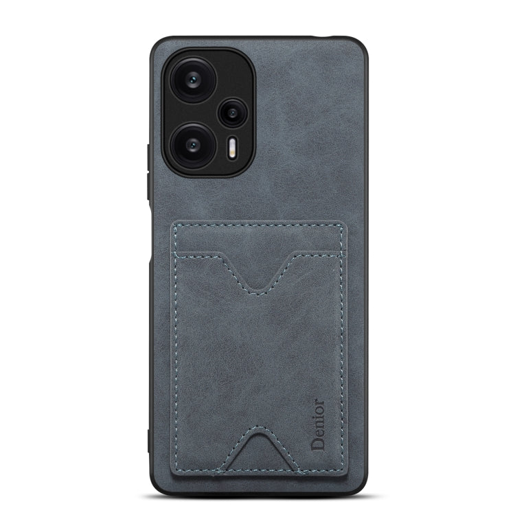 Denior PU ฝาหลังช่องเสียบการ์ดเคสโทรศัพท์สำหรับ Xiaomi Redmi Note 12 Turbo / Poco F5, For Xiaomi Redmi Note 12 Turbo / Poco F5