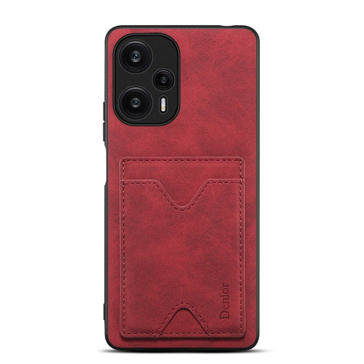 Denior PU ฝาหลังช่องเสียบการ์ดเคสโทรศัพท์สำหรับ Xiaomi Redmi Note 12 Turbo / Poco F5, For Xiaomi Redmi Note 12 Turbo / Poco F5