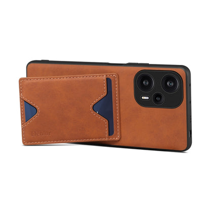 Denior PU ฝาหลังช่องเสียบการ์ดเคสโทรศัพท์สำหรับ Xiaomi Redmi Note 12 Turbo / Poco F5, For Xiaomi Redmi Note 12 Turbo / Poco F5