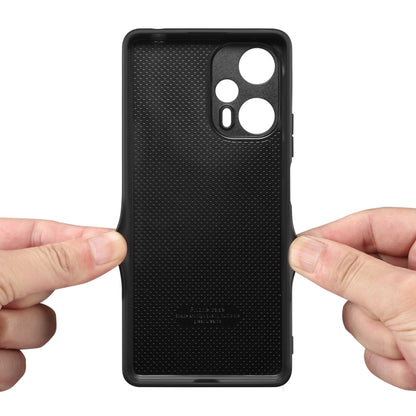 Denior PU ฝาหลังช่องเสียบการ์ดเคสโทรศัพท์สำหรับ Xiaomi Redmi Note 12 Turbo / Poco F5, For Xiaomi Redmi Note 12 Turbo / Poco F5