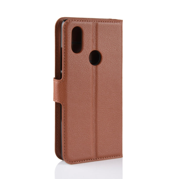 ซองหนังพลิกแนวนอนเนื้อลิ้นจี่สำหรับ Xiaomi Mi 8 SE พร้อมกระเป๋าสตางค์และที่วางและช่องเสียบการ์ด, For Mi 8 SE