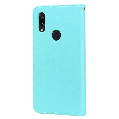 ซองหนัง PU แบบพลิกแนวนอนลายดอกกุหลาบสำหรับ Xiaomi Redmi 7 พร้อมตัวยึดและช่องเสียบการ์ดและกระเป๋าสตางค์, For Xiaomi Redmi 7
