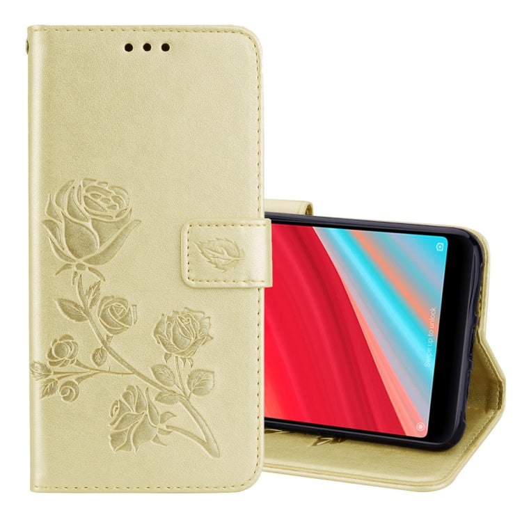 ซองหนัง PU ด้านสิ่งแวดล้อมพลิกแนวนอน Rose สำหรับ Xiaomi Redmi S2 พร้อมตัวยึดและช่องเสียบการ์ดและกระเป๋าสตางค์, For Xiaomi Redmi S2