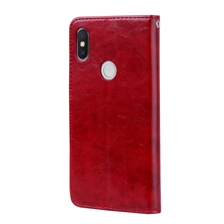 ซองหนังพลิกแนวนอนสไตล์ธุรกิจสำหรับ Xiaomi Redmi S2 พร้อมตัวยึดและช่องเสียบการ์ดและกระเป๋าสตางค์, For Xiaomi S2