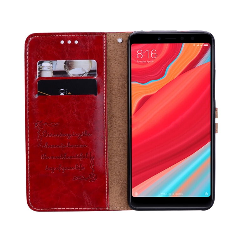 ซองหนังพลิกแนวนอนสไตล์ธุรกิจสำหรับ Xiaomi Redmi S2 พร้อมตัวยึดและช่องเสียบการ์ดและกระเป๋าสตางค์, For Xiaomi S2
