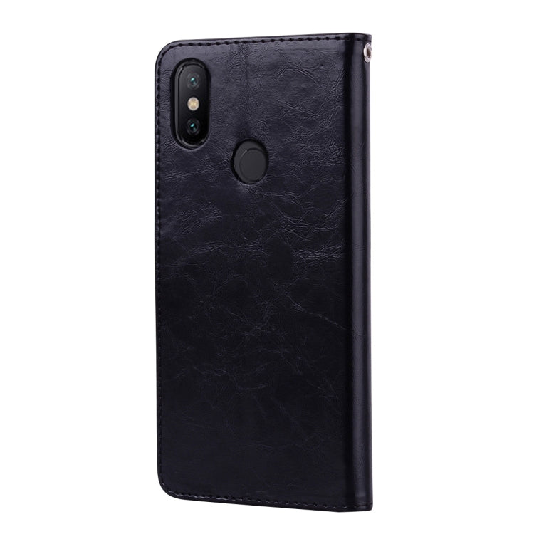 ซองหนังพลิกแนวนอนสไตล์ธุรกิจสำหรับ Xiaomi Mi 6X / A2 พร้อมตัวยึดและช่องเสียบการ์ดและกระเป๋าสตางค์, For Xiaomi Mi 6X, For Xiaomi Mi 6X / A2