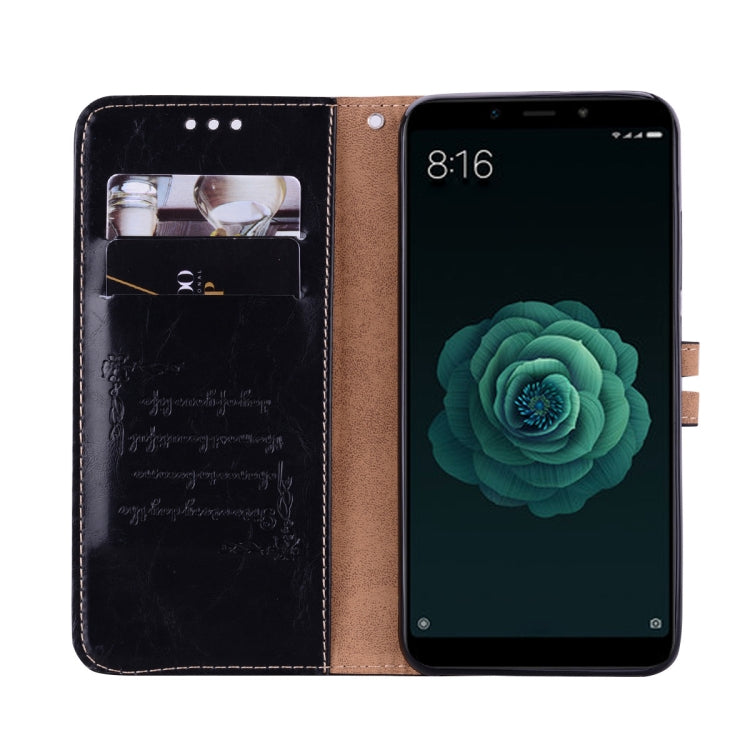 ซองหนังพลิกแนวนอนสไตล์ธุรกิจสำหรับ Xiaomi Mi 6X / A2 พร้อมตัวยึดและช่องเสียบการ์ดและกระเป๋าสตางค์, For Xiaomi Mi 6X, For Xiaomi Mi 6X / A2