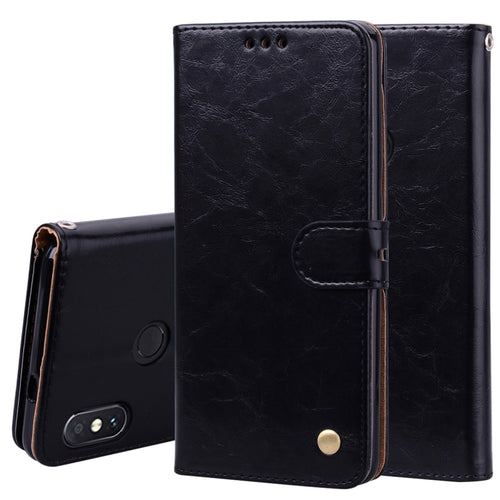 ซองหนังพลิกแนวนอนสไตล์ธุรกิจสำหรับ Xiaomi Redmi Note 5 Pro พร้อมตัวยึดและช่องเสียบการ์ดและกระเป๋าสตางค์, For Xiaomi Note 5 Pro